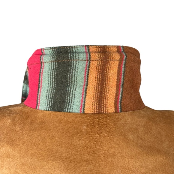 VTG 80s Brandon Thomas Leather Wool Quilt Stitch Lined Coat Jacket Men medium - Picture 3 of 9